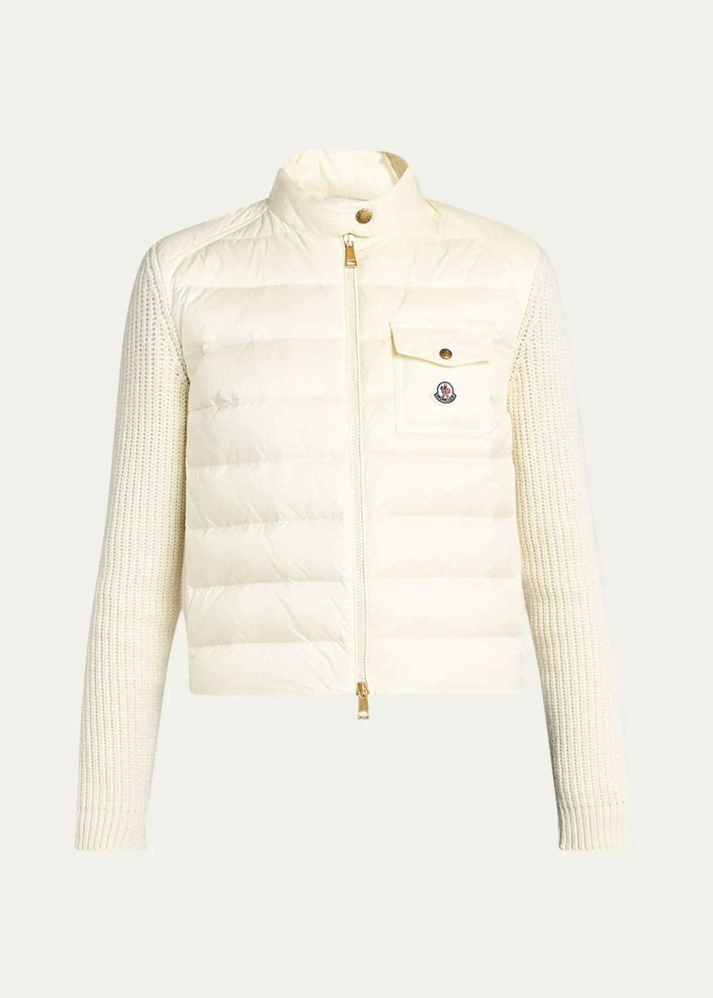 MonclerPadded Wool Zip-Up Cardigan