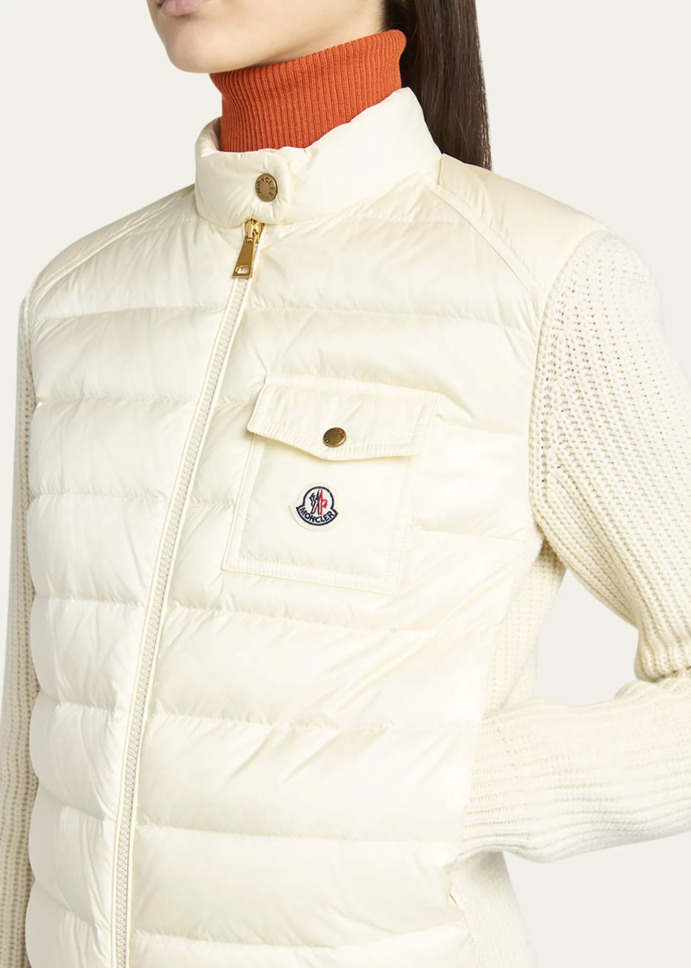 MonclerPadded Wool Zip-Up Cardigan