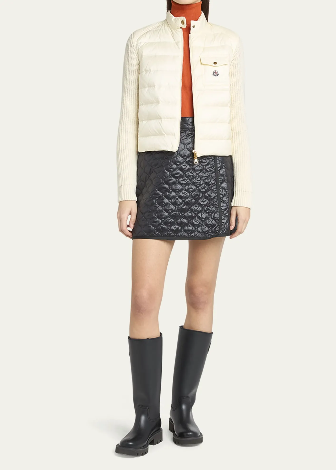 MonclerPadded Wool Zip-Up Cardigan