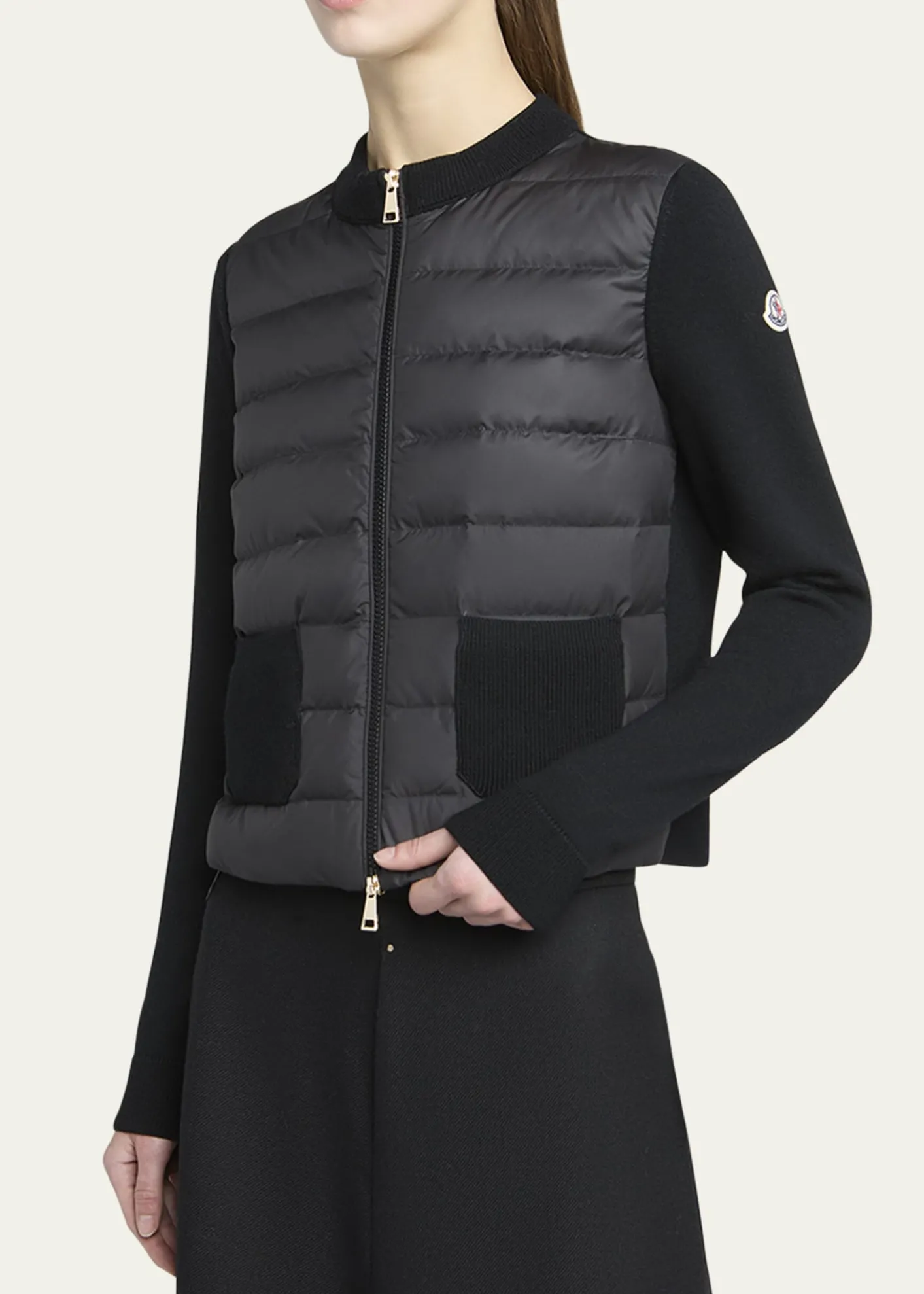 MonclerPadded Wool Zip-Up Cardigan