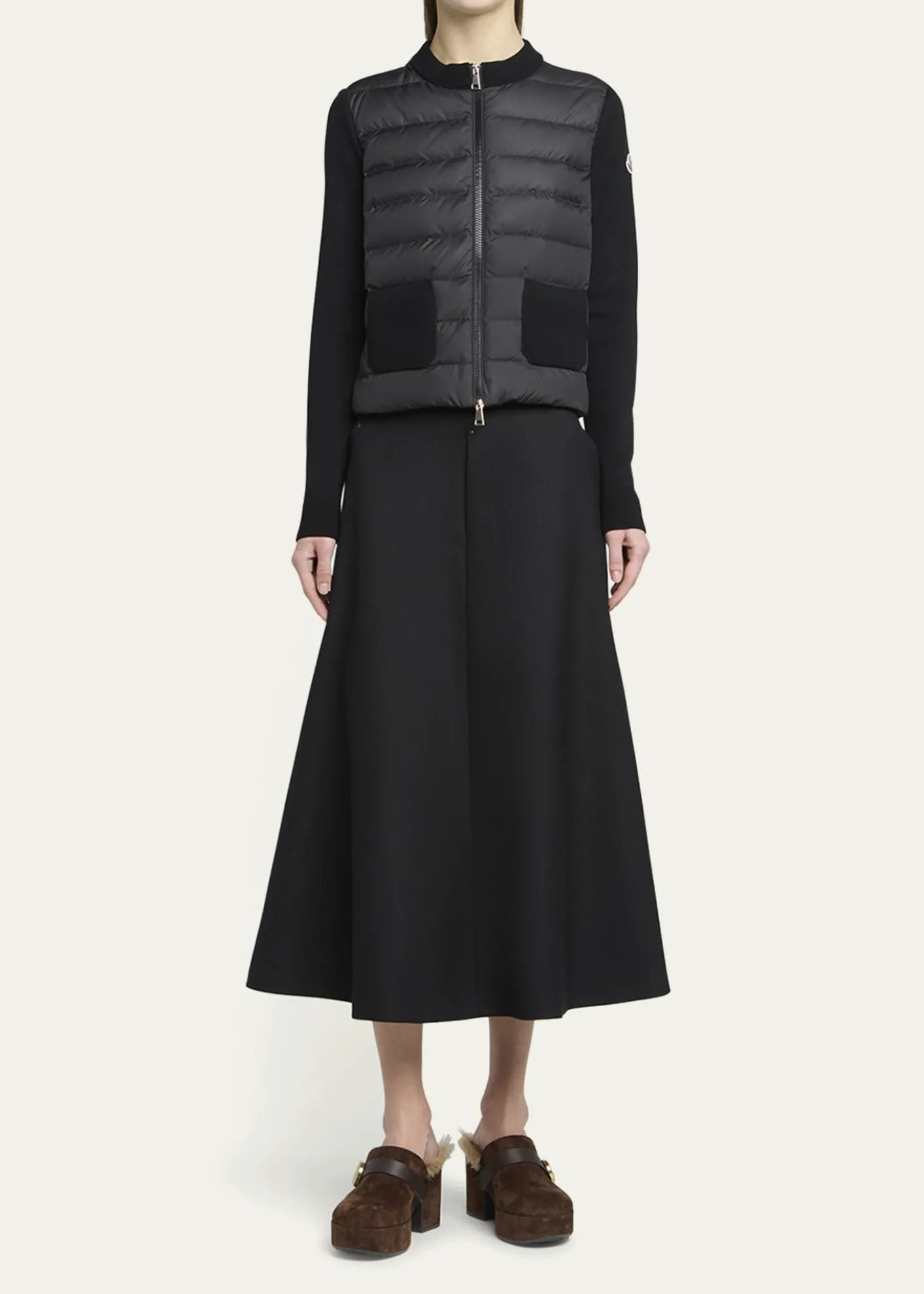 MonclerPadded Wool Zip-Up Cardigan