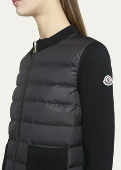 MonclerPadded Wool Zip-Up Cardigan