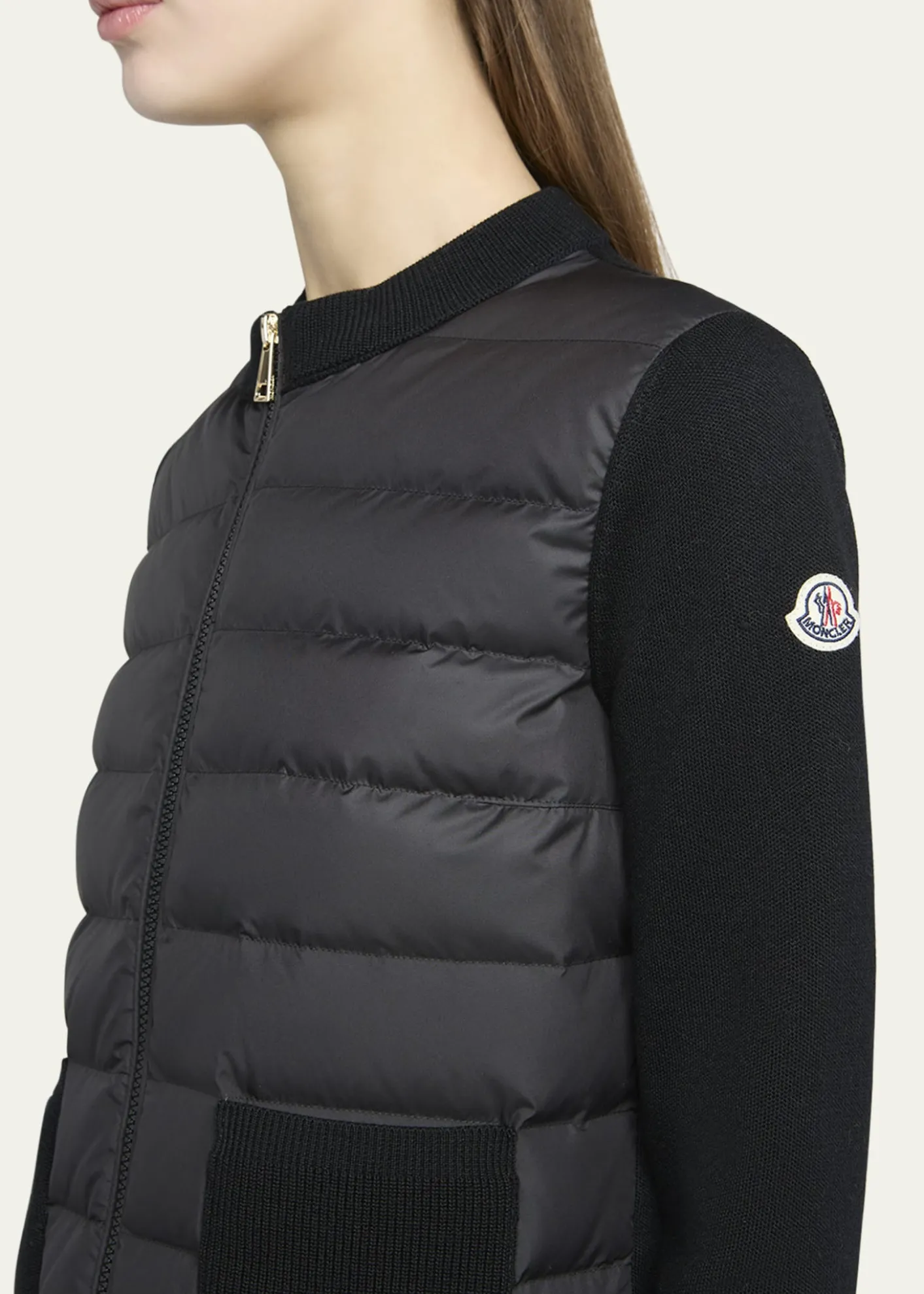 MonclerPadded Wool Zip-Up Cardigan