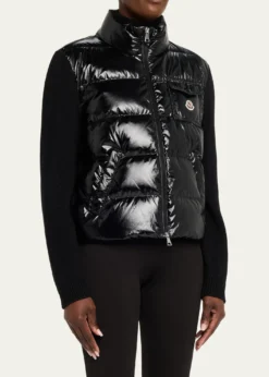 MonclerPadded Zip-Up Wool Cardigan