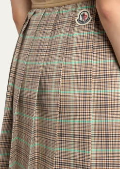 MonclerPleated Plaid Mini Skirt