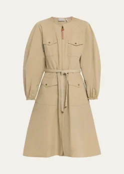 MonclerPleated Poplin Dress