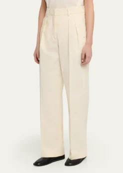 MonclerPleated Wide-Leg Cropped Trousers