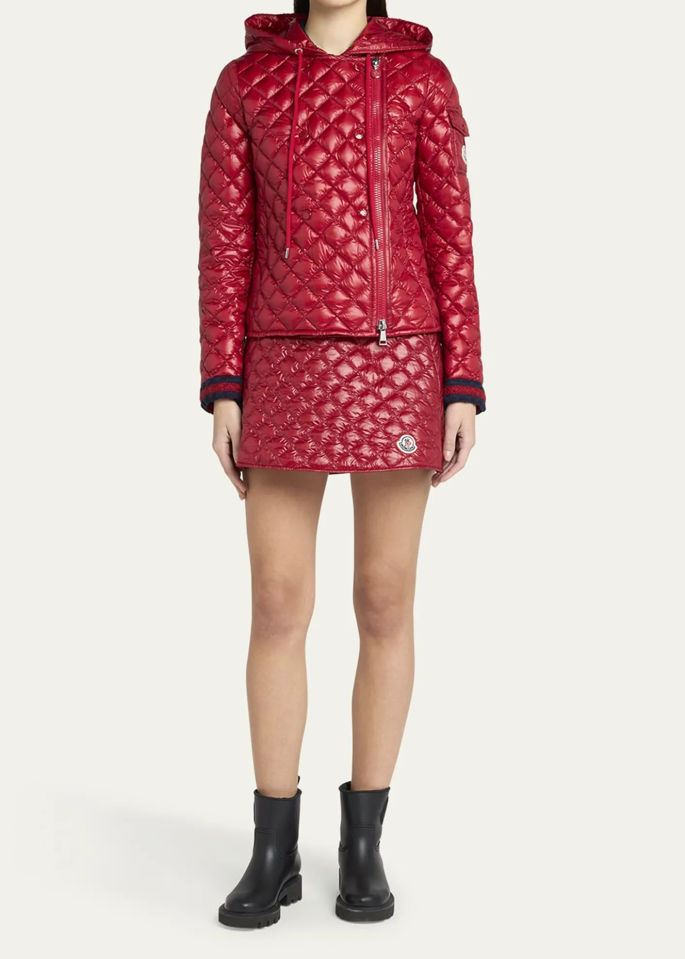 MonclerQuilted A-Line Mini Skirt