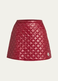 MonclerQuilted A-Line Mini Skirt