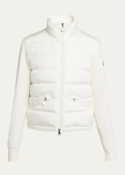 MonclerQuilted Nylon Zip-Up Cardigan