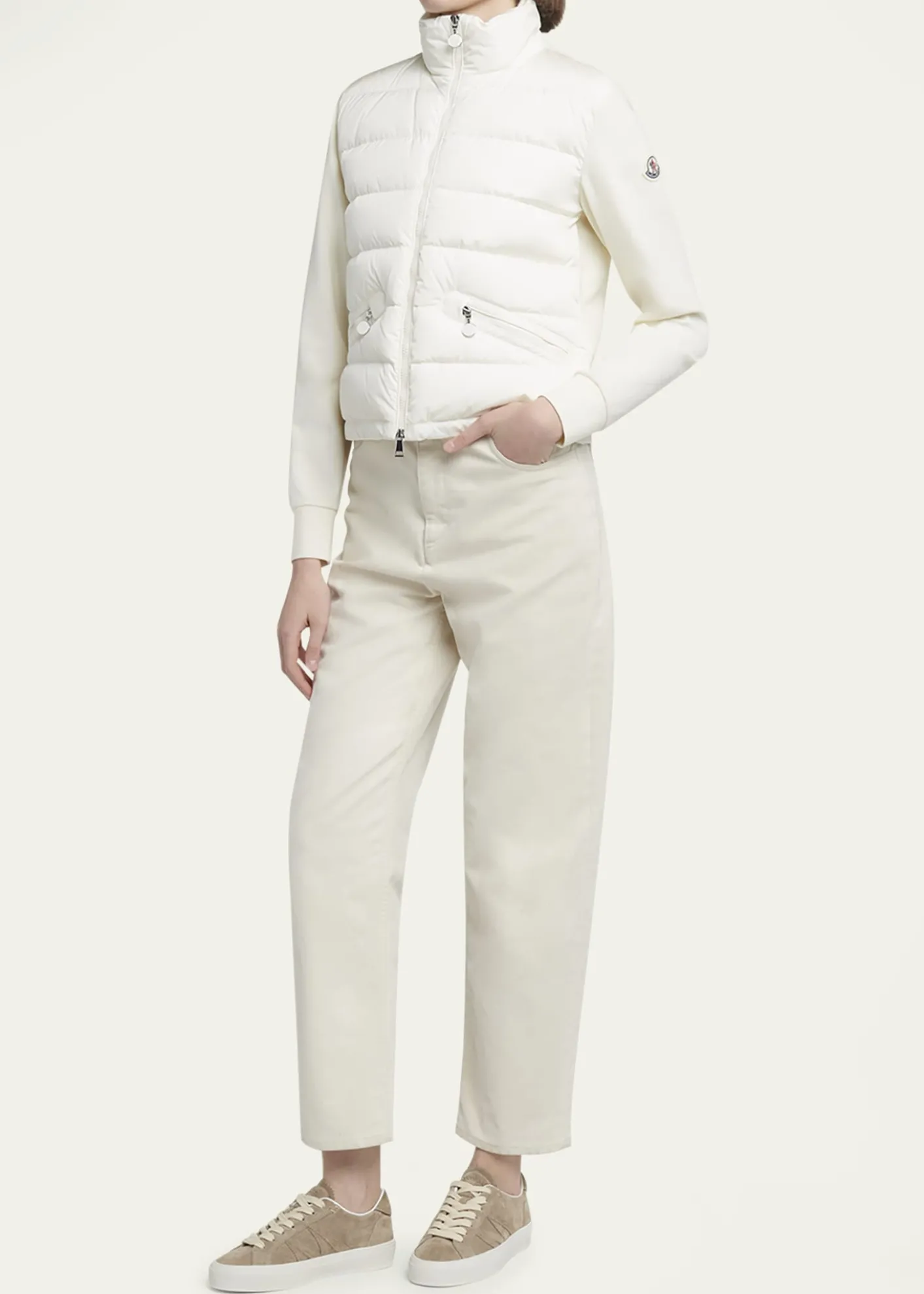 MonclerQuilted Nylon Zip-Up Cardigan