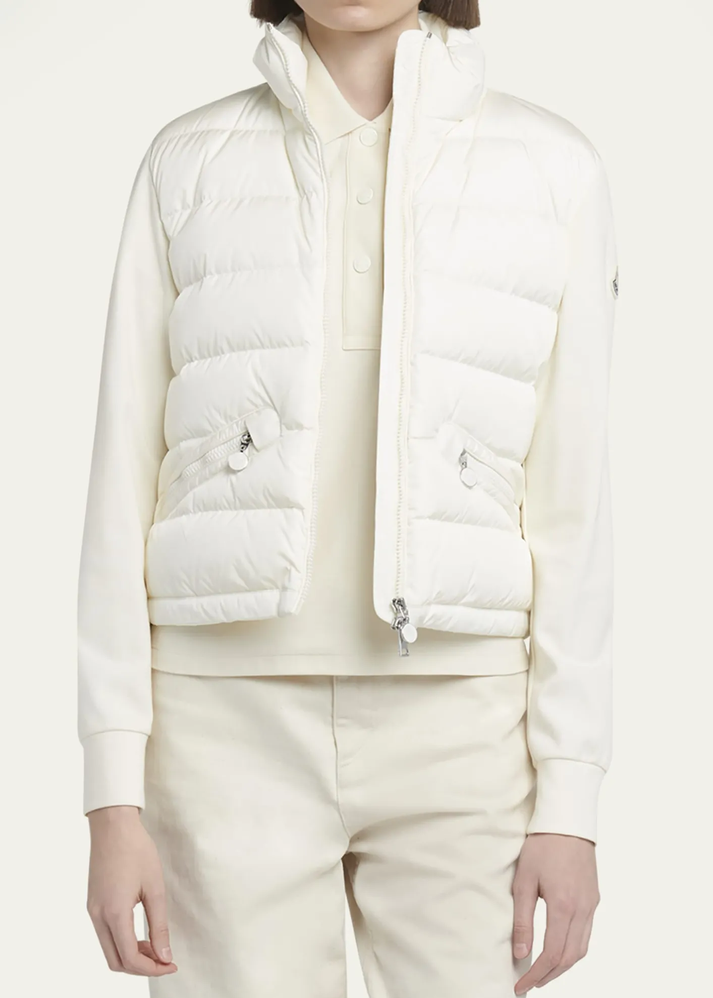MonclerQuilted Nylon Zip-Up Cardigan
