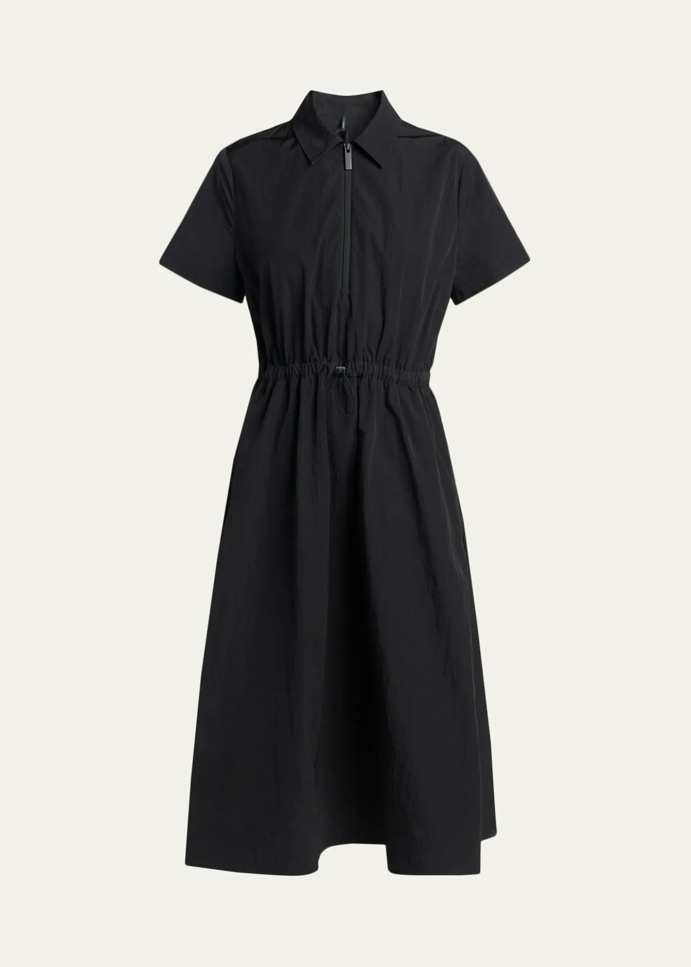 MonclerShort-Sleeve Nylon Midi Dress