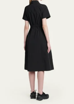 MonclerShort-Sleeve Nylon Midi Dress