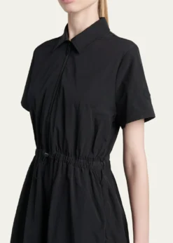 MonclerShort-Sleeve Nylon Midi Dress