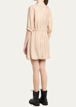 MonclerSilk Twill Mini Shirtdress