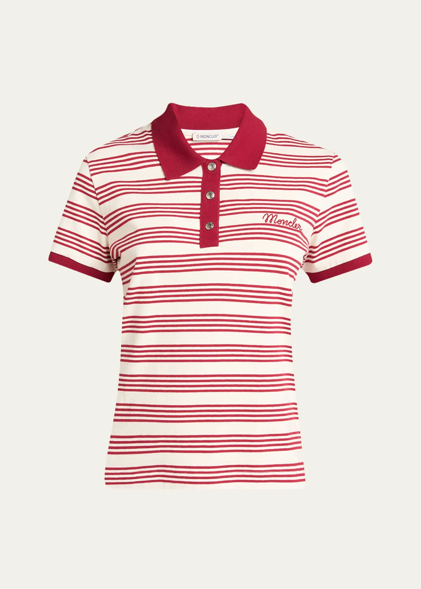 MonclerStriped Cotton Polo