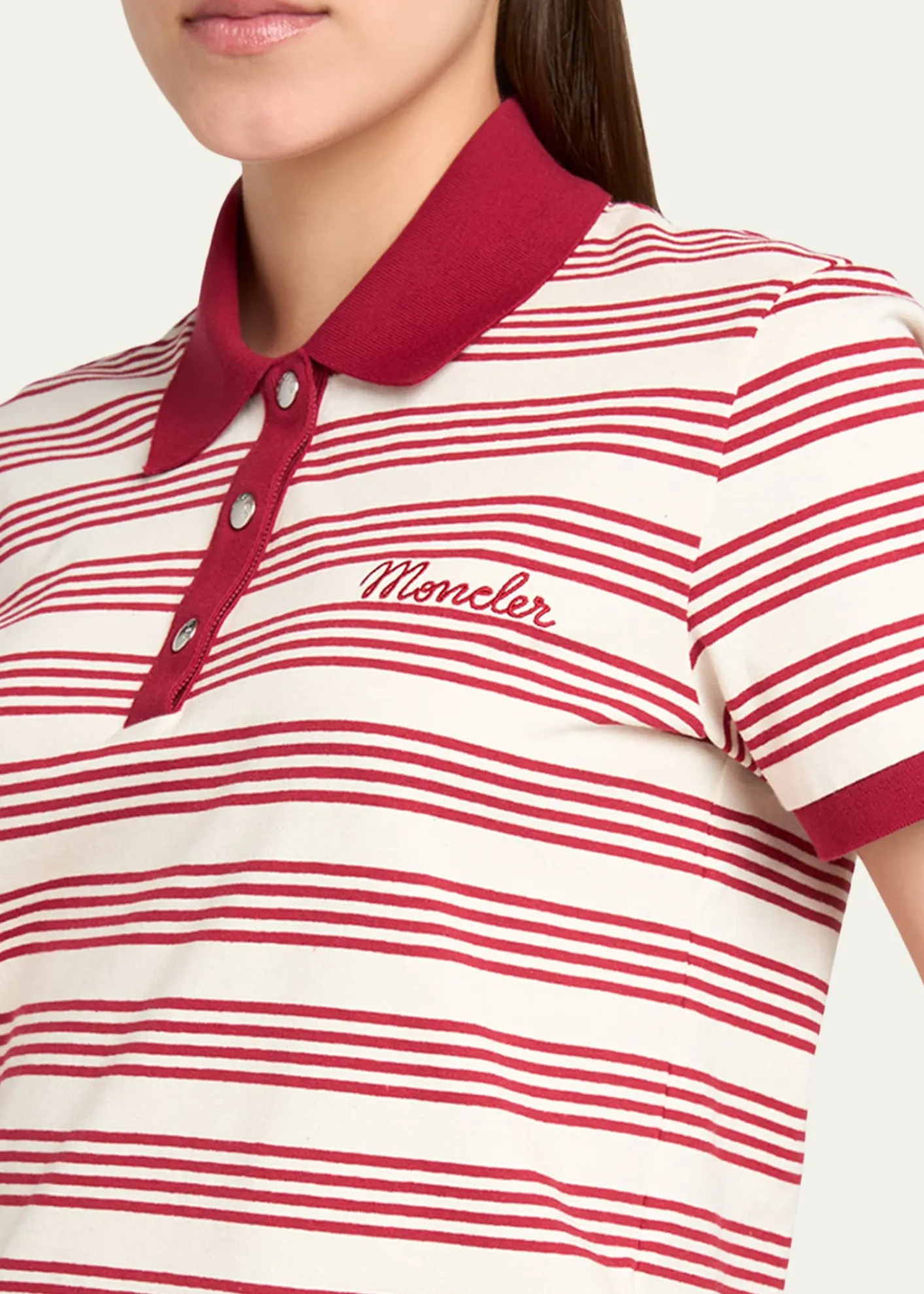 MonclerStriped Cotton Polo