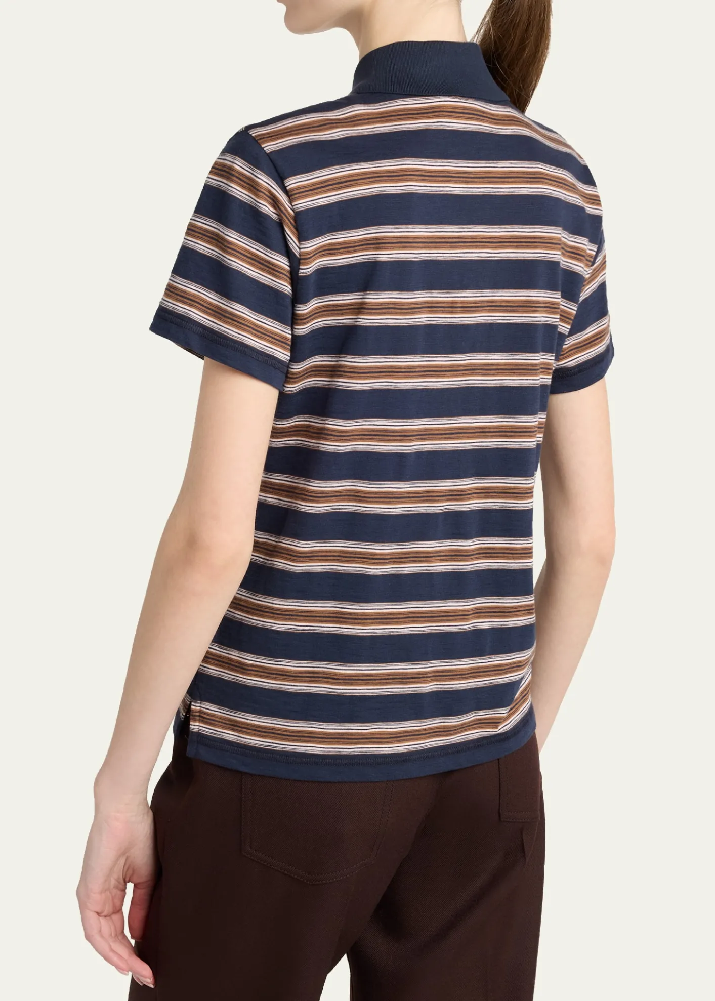 MonclerStriped Short-Sleeve Polo