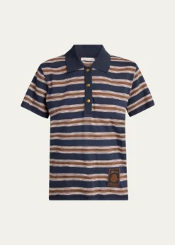 MonclerStriped Short-Sleeve Polo