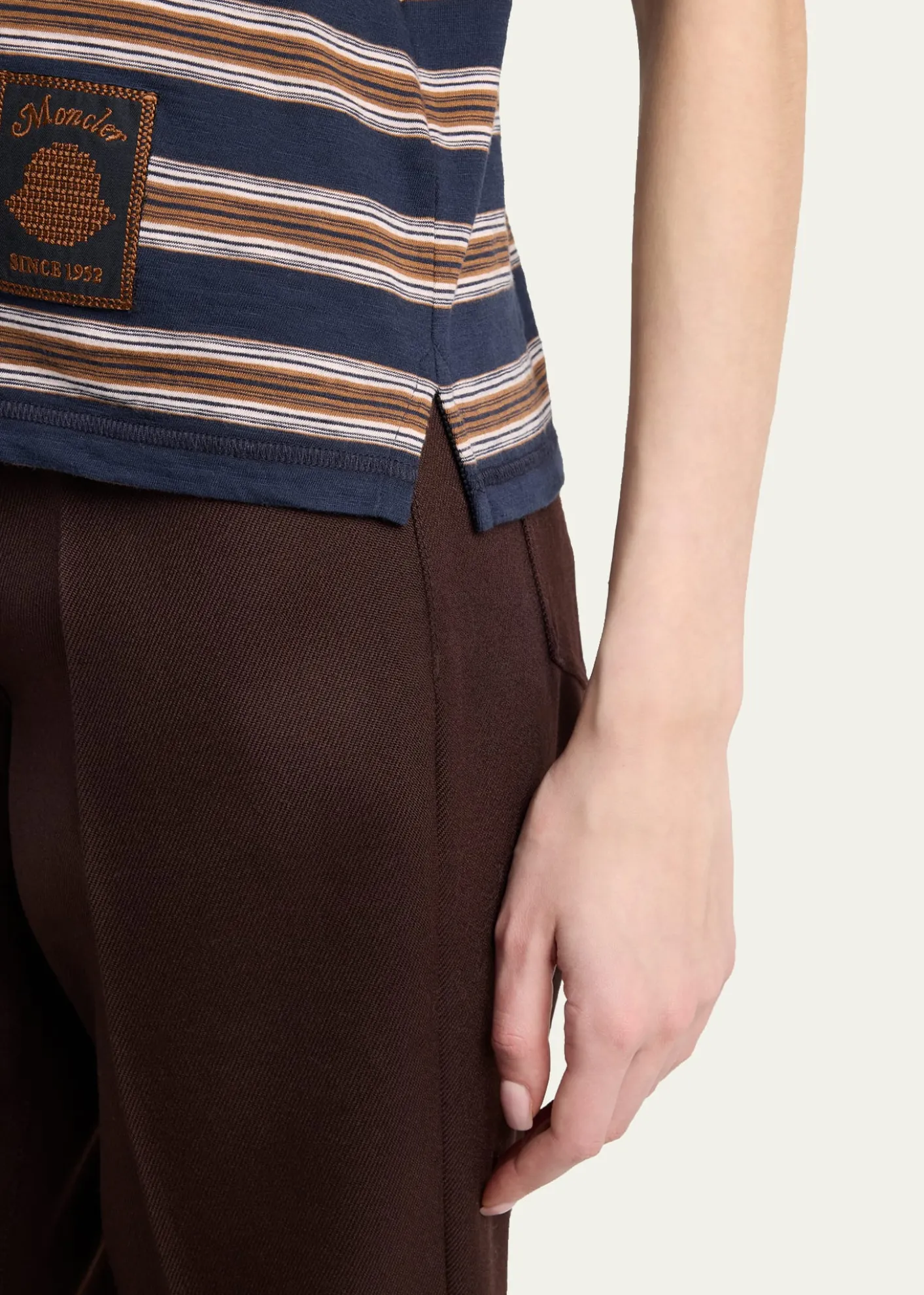 MonclerStriped Short-Sleeve Polo