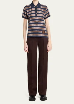 MonclerStriped Short-Sleeve Polo