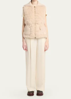 MonclerWool Gabardine Tailored Pants