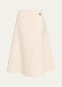 Monclerx Jil Sander Wool Midi Skirt