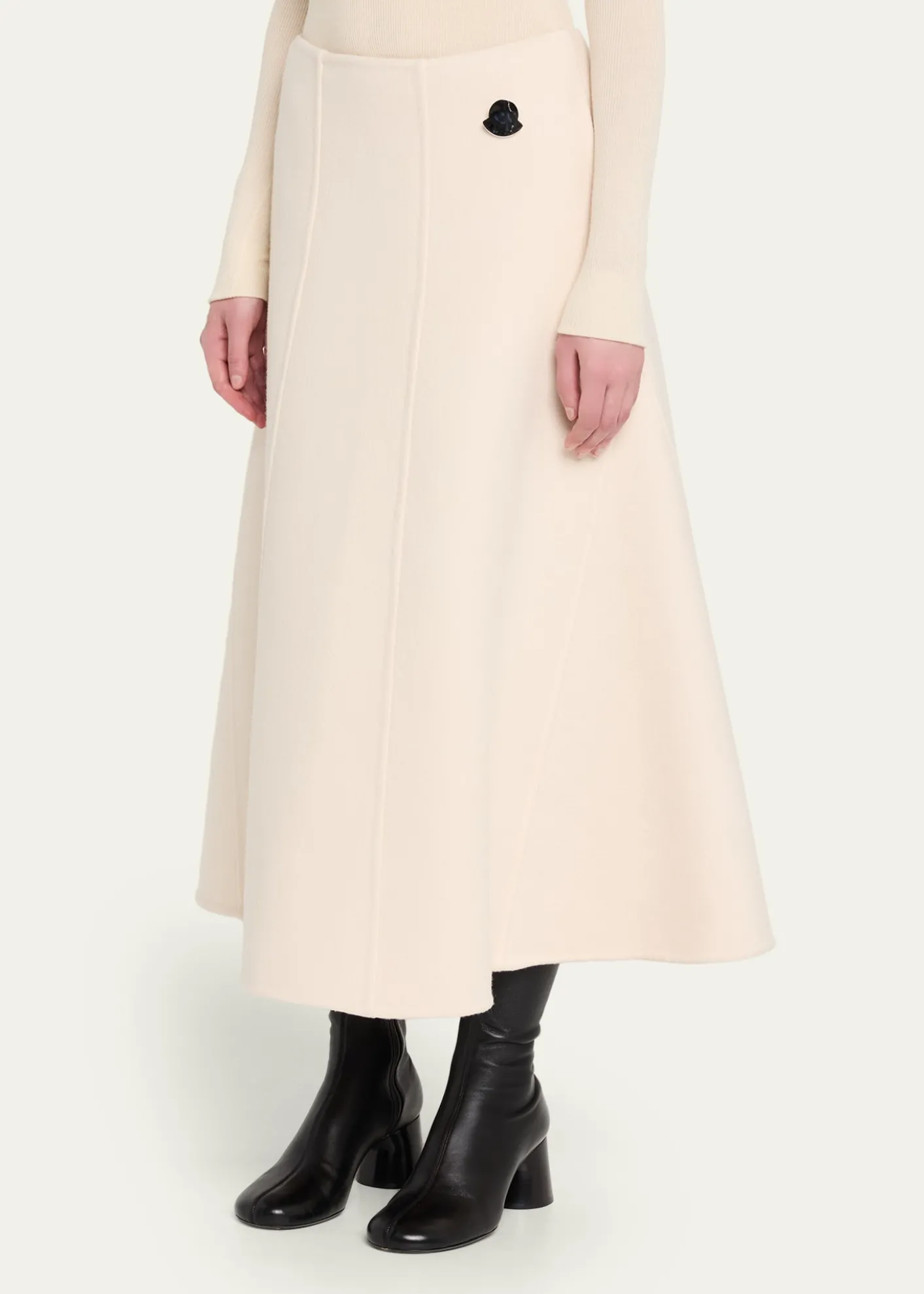 Monclerx Jil Sander Wool Midi Skirt