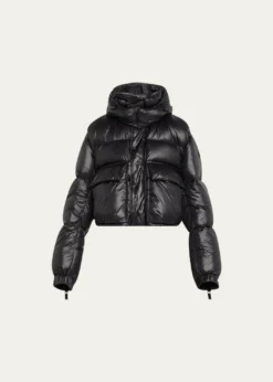 Monclerx Sacai Layered Midi Puffer Jacket