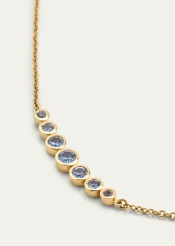 Monica Rich Kosann18K Yellow Gold Tennis Bracelet with Blue Sapphires