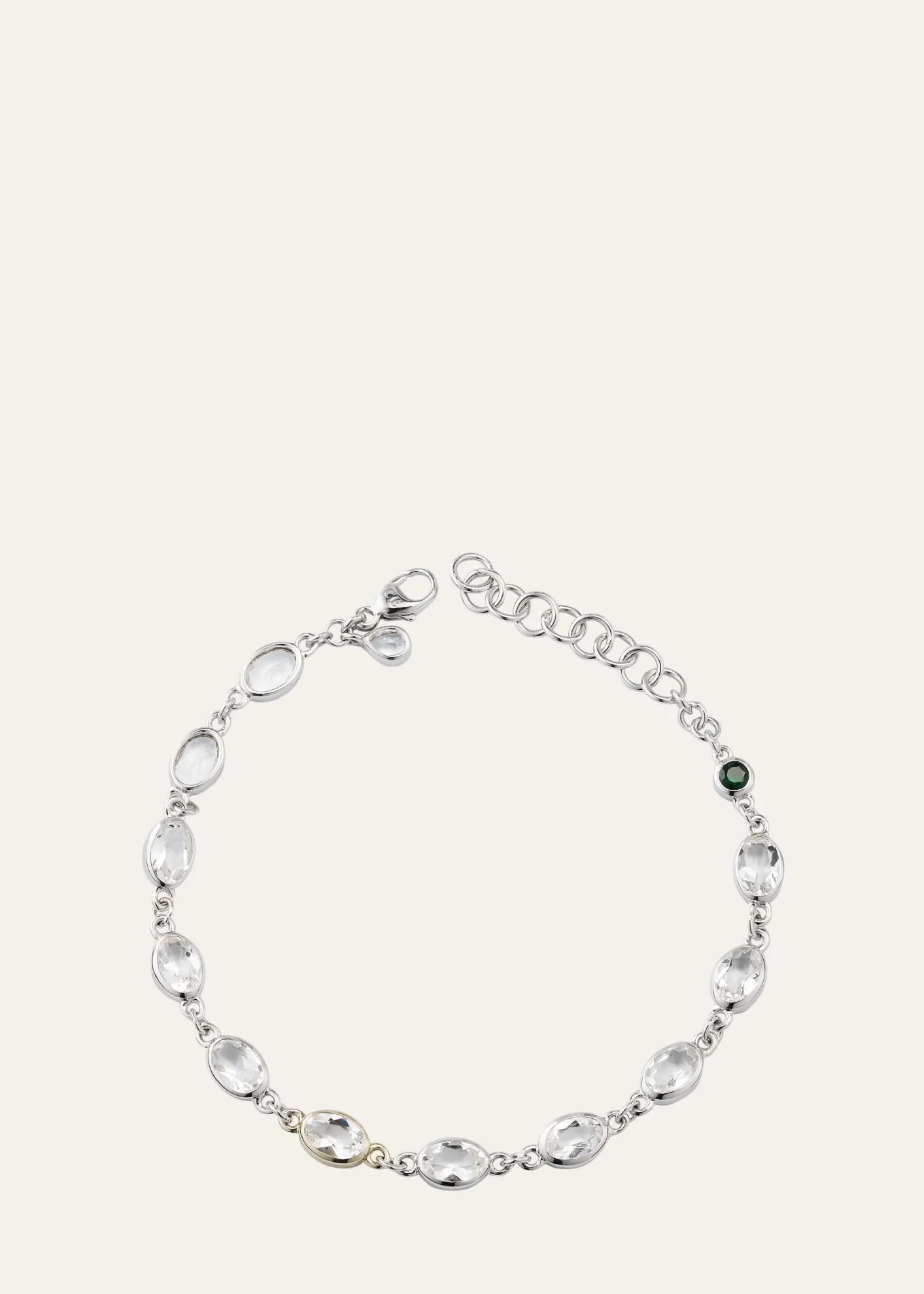 Monica Rich KosannOval Bezel-Set Rock Crystal Tennis Bracelet in Sterling Silver