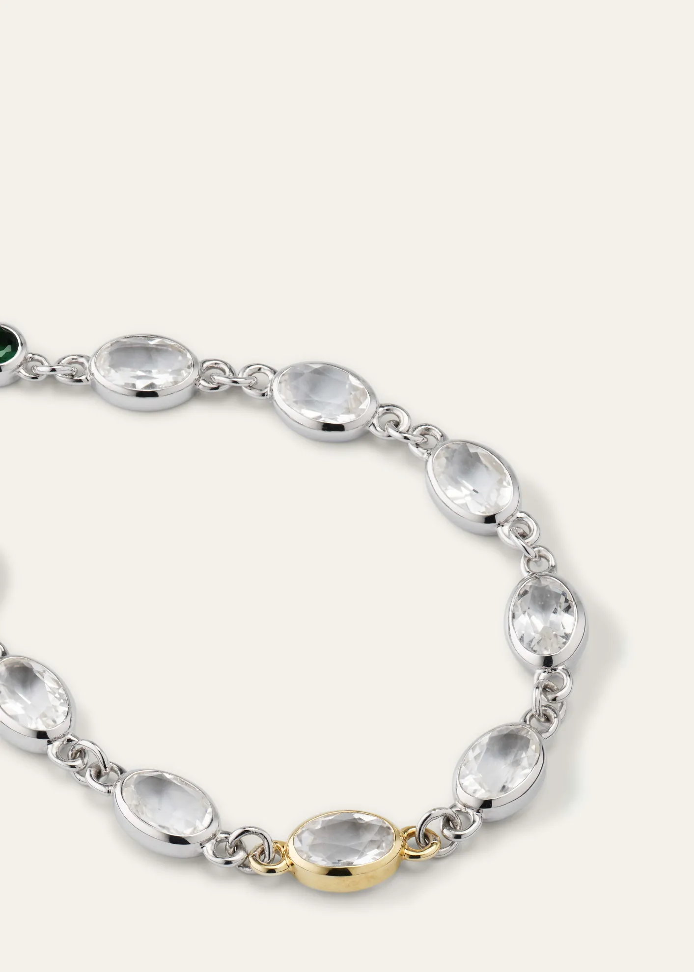 Monica Rich KosannOval Bezel-Set Rock Crystal Tennis Bracelet in Sterling Silver