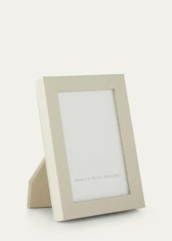 Monica Rich KosannCream Pebbled Leather Frame, 4