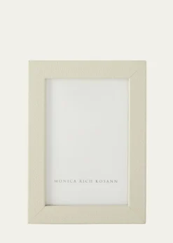 Monica Rich KosannCream Pebbled Leather Frame, 4