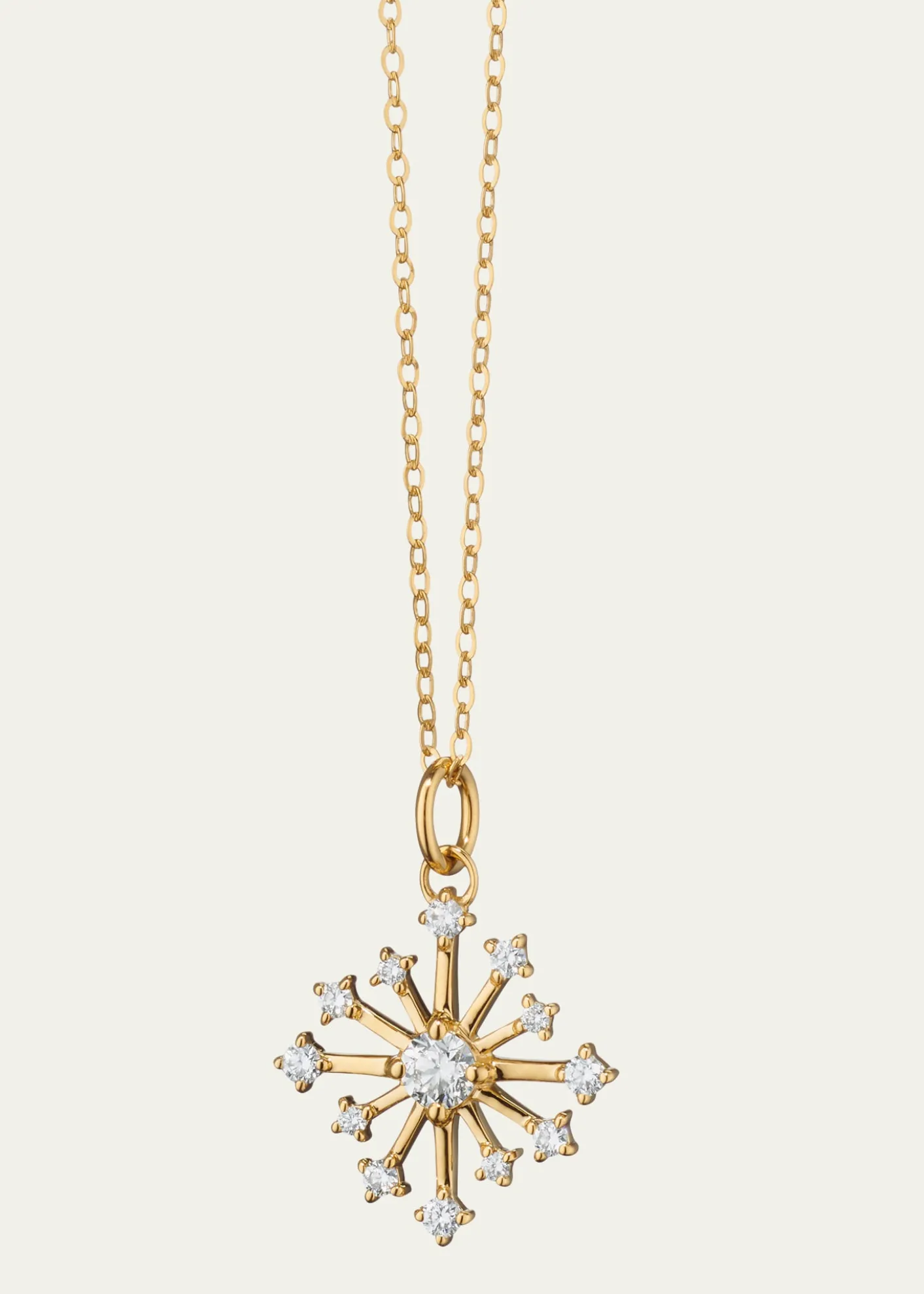 Monica Rich Kosann18-Karat Yellow Gold Star Charm Necklace, 17"