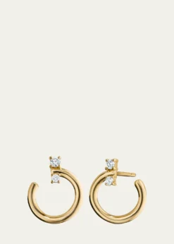 Monica Rich Kosann18k Gold Small Galaxy Wrap Hoop Earrings