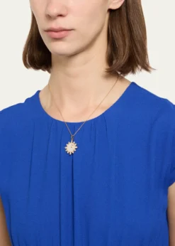 Monica Rich KosannMother of Pearl Diamond "Happiness" Sun Charm Necklace