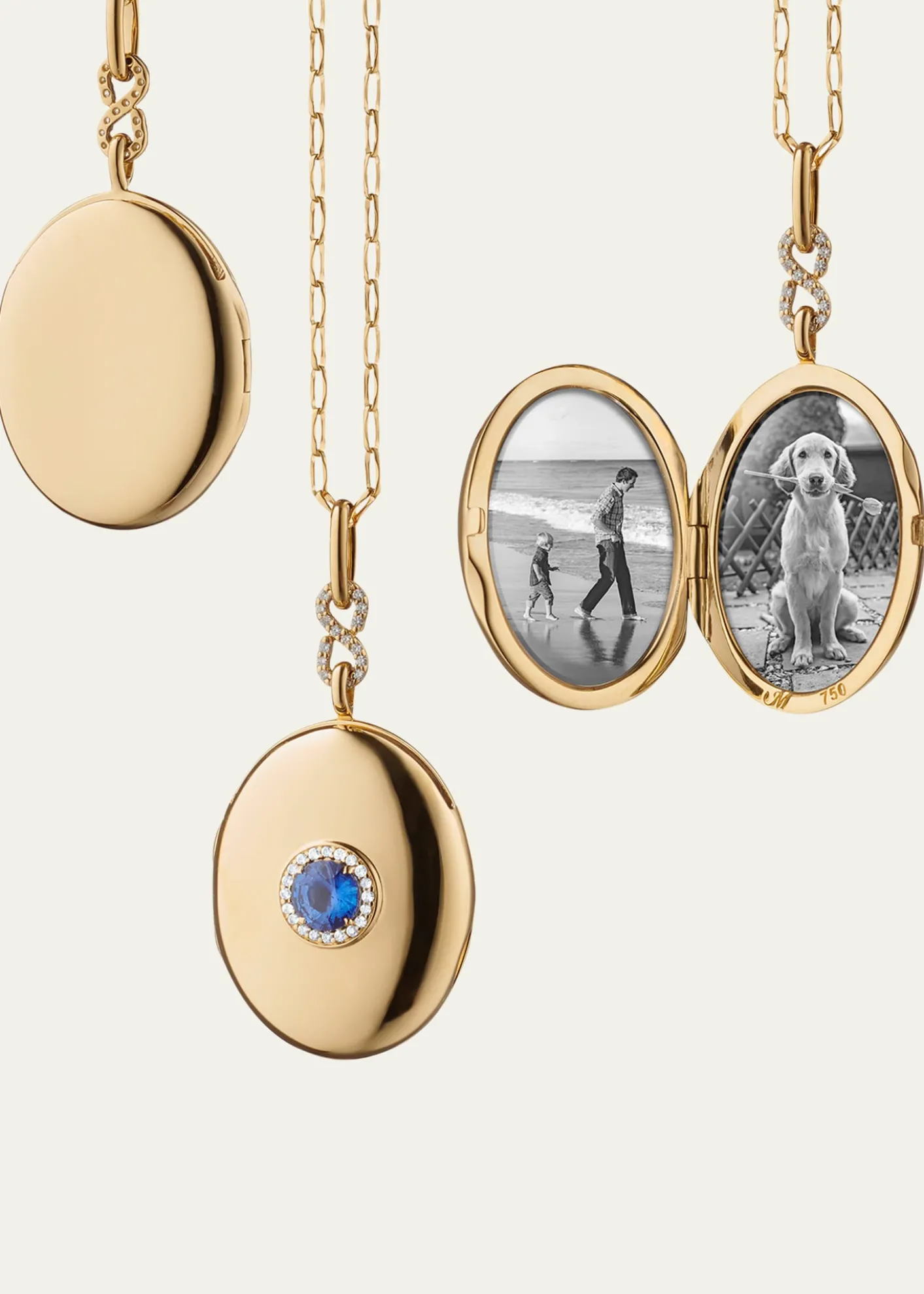 Monica Rich KosannSapphire Infinity Locket