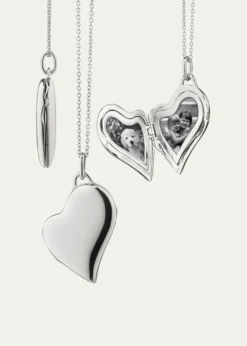 Monica Rich KosannSterling Silver Asymmetrical Heart Slim Locket Necklace