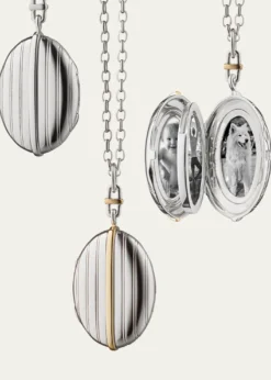 Monica Rich KosannTwo-Tone Four Image Pinstripe Locket
