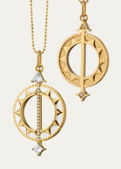 Monica Rich KosannWhite Enamel Sundial - Time is Precious