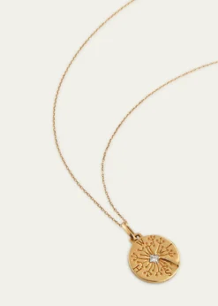 Monica Rich Kosann"Wish" Dandelion 18K Gold Intaglio Charm