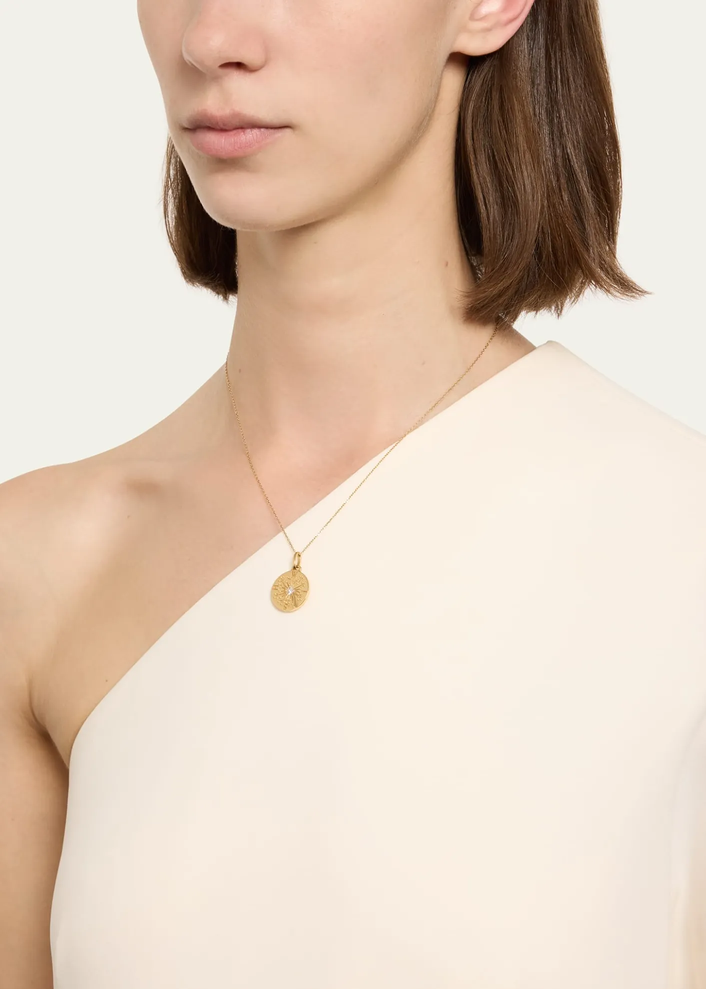 Monica Rich Kosann"Wish" Dandelion 18K Gold Intaglio Charm