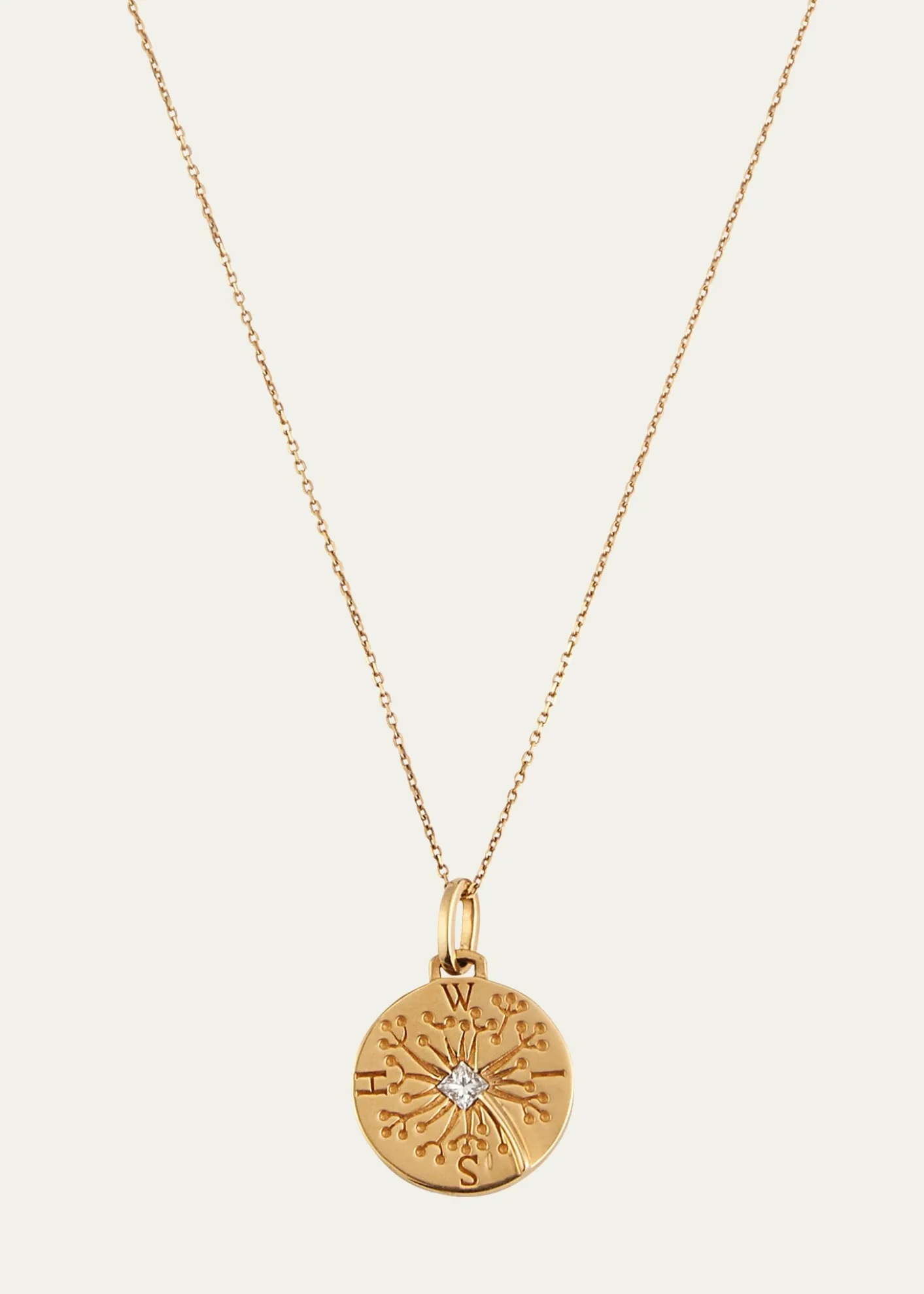 Monica Rich Kosann"Wish" Dandelion 18K Gold Intaglio Charm