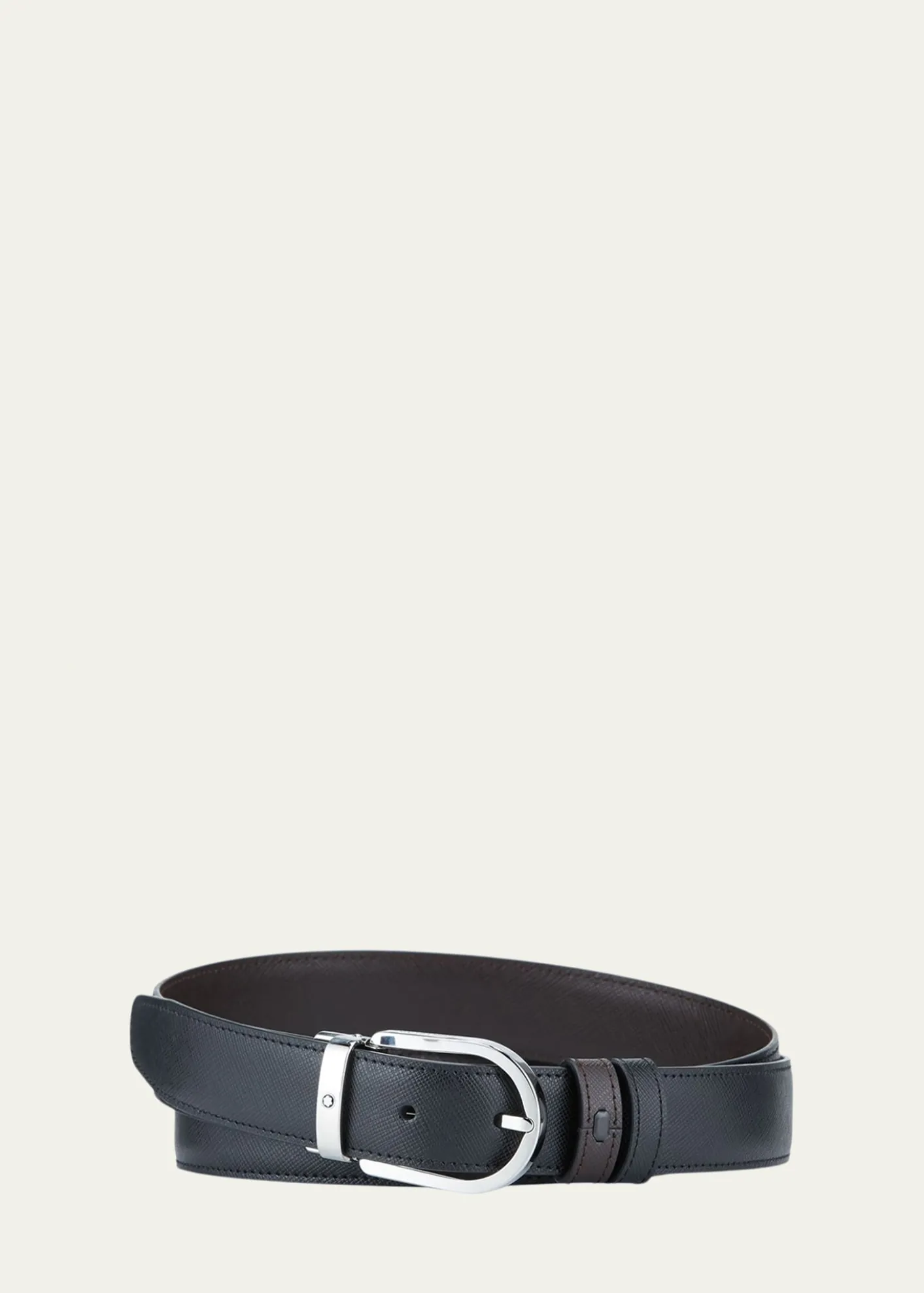 MontblancMen's Horseshoe-Buckle Reversible Leather Belt
