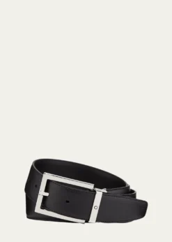 MontblancMen's Rectangle-Buckle Leather Belt