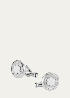 MontblancMen's Stainless Steel Snowcap Emblem Cufflinks