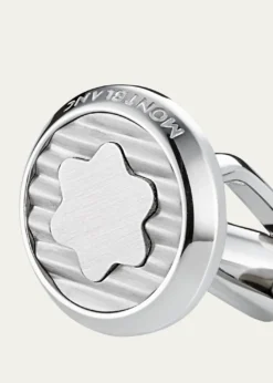 MontblancMen's Stainless Steel Snowcap Emblem Cufflinks