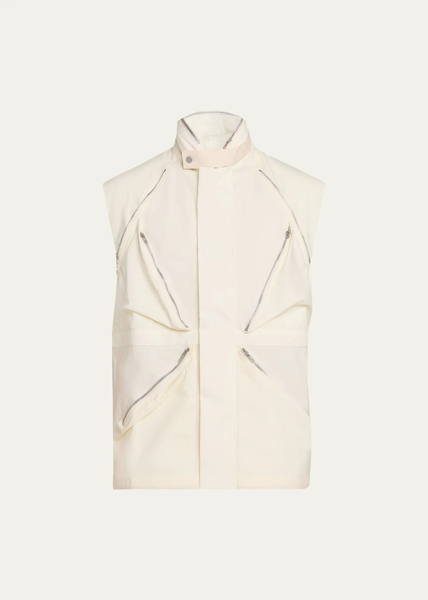 MORDECAIMen's Parachute Multi-Zip Nylon Vest